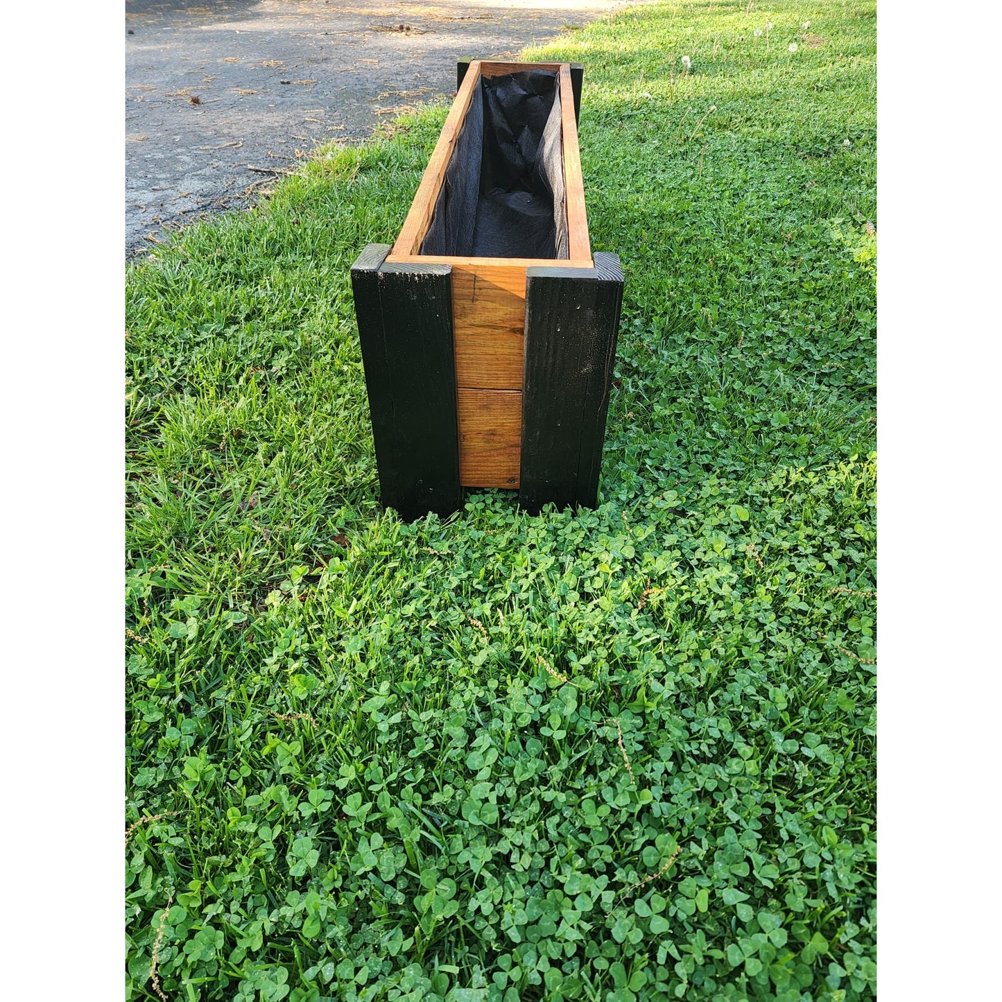 Rectangular Garden Planter Window wood Box For Succulents & Herbs & MORE