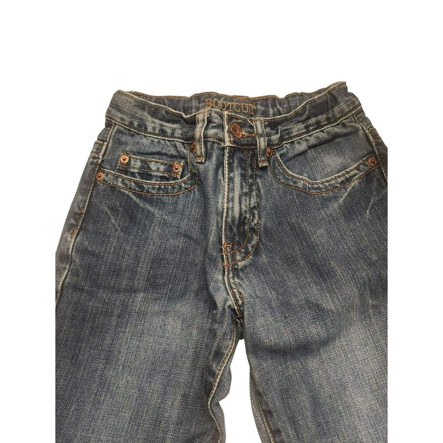 Urban Up Premium Jeans Bootcut Kids Size 8 Blue Denim Adjustable elastic waistband.