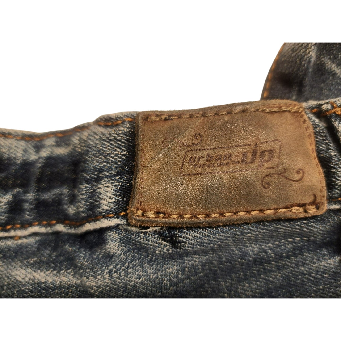 Urban Up Premium Jeans Bootcut Kids Size 8 Blue Denim Adjustable elastic waistband.