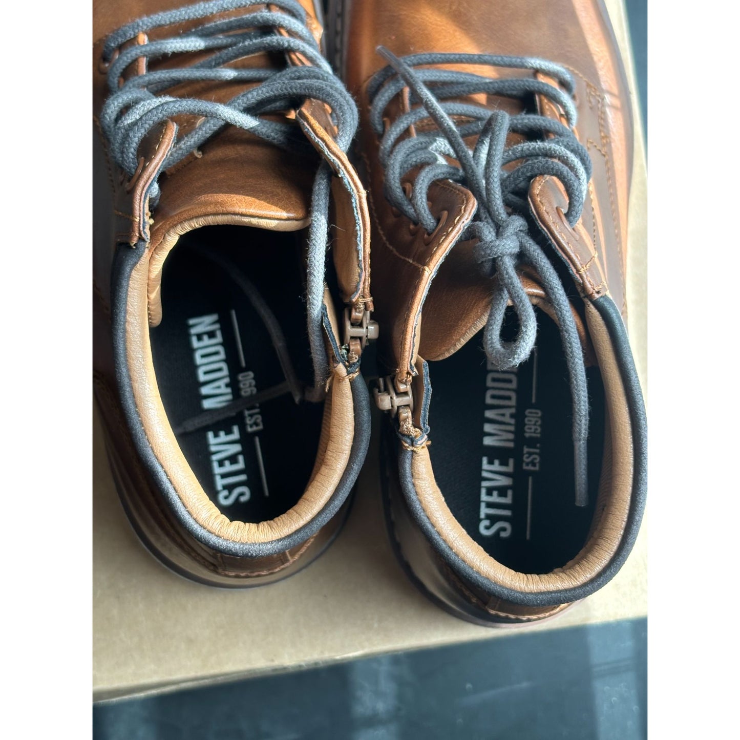 Steve Madden Jelen mens shoes Cognac Leather