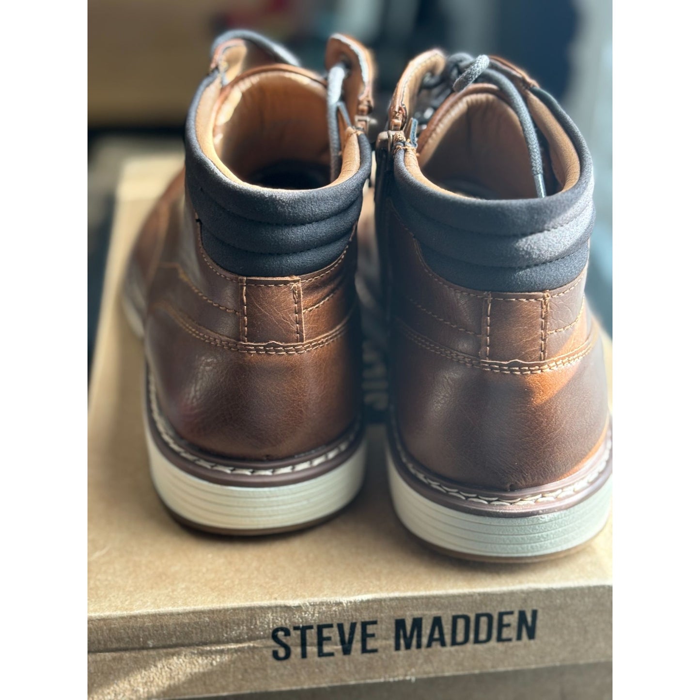 Steve Madden Jelen mens shoes Cognac Leather
