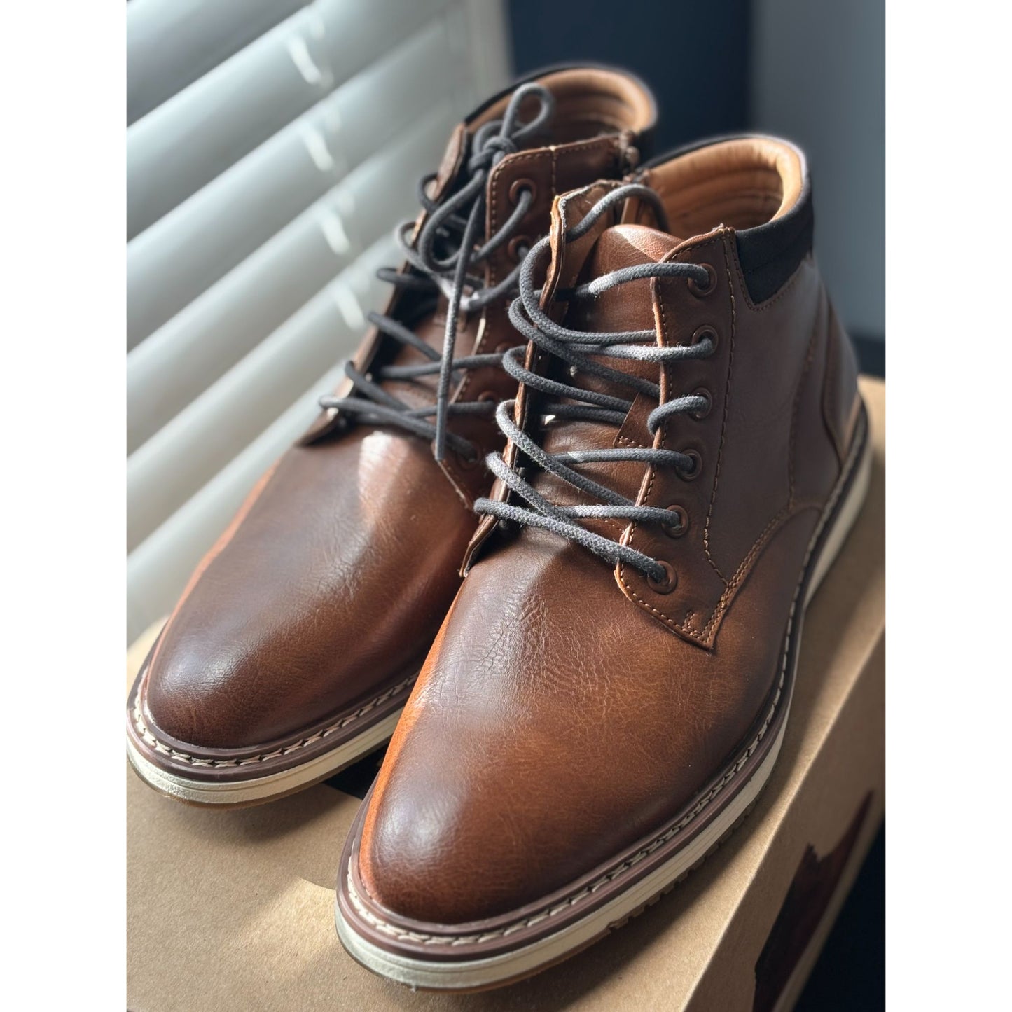 Steve Madden Jelen mens shoes Cognac Leather