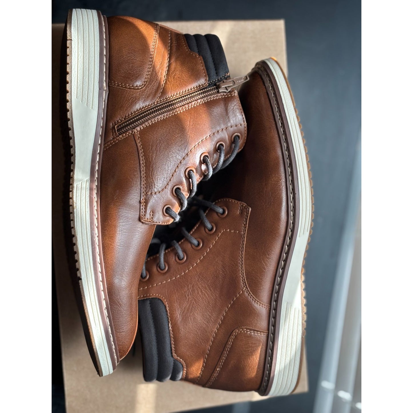 Steve Madden Jelen mens shoes Cognac Leather