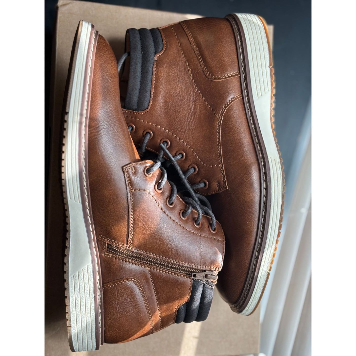 Steve Madden Jelen mens shoes Cognac Leather