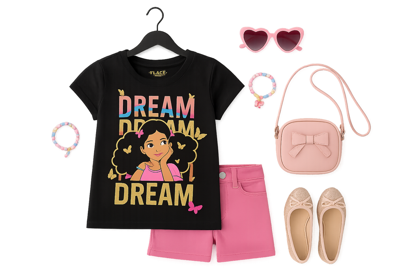 Girls Girl Dream Graphic Tee - black