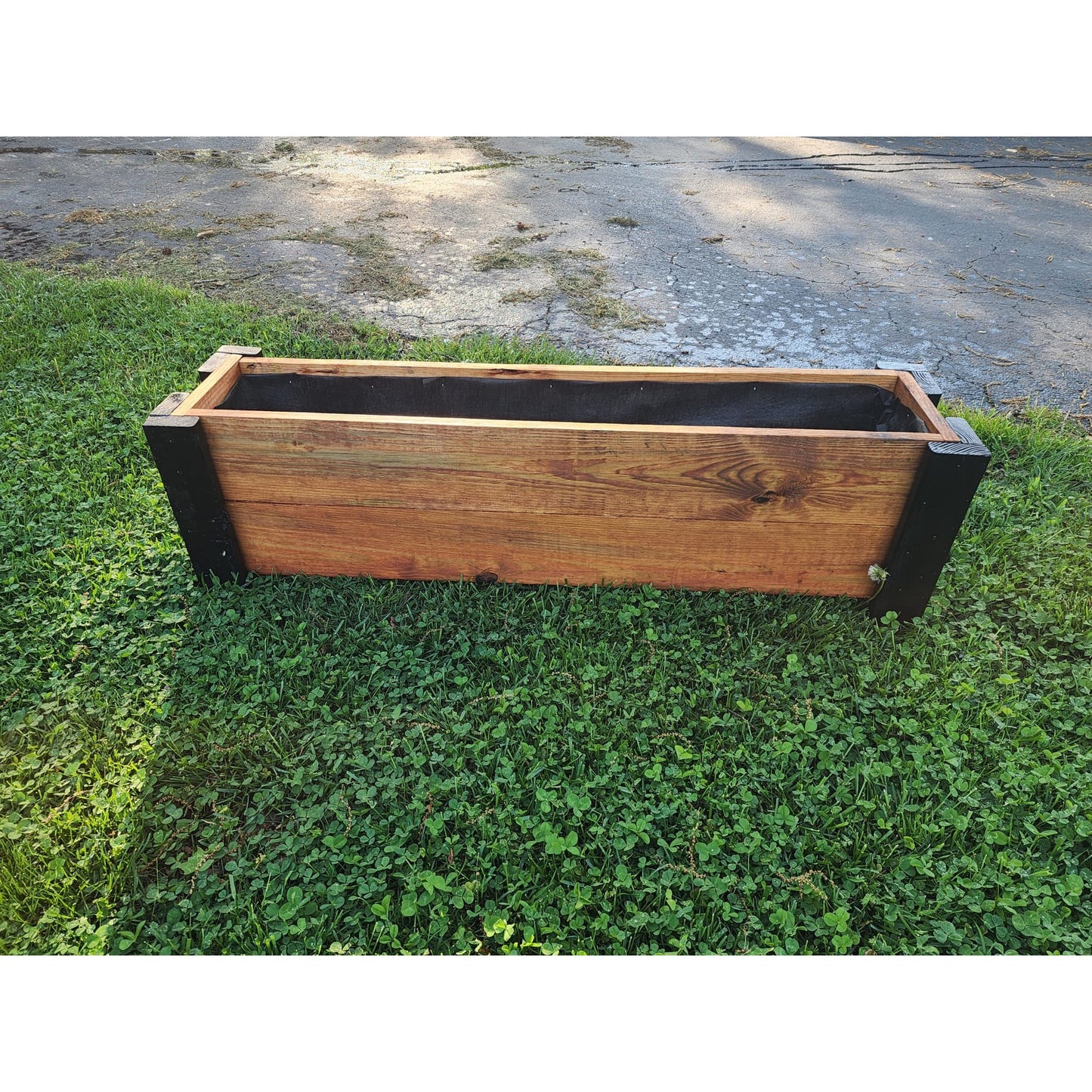 Rectangular Garden Planter Window wood Box For Succulents & Herbs & MORE