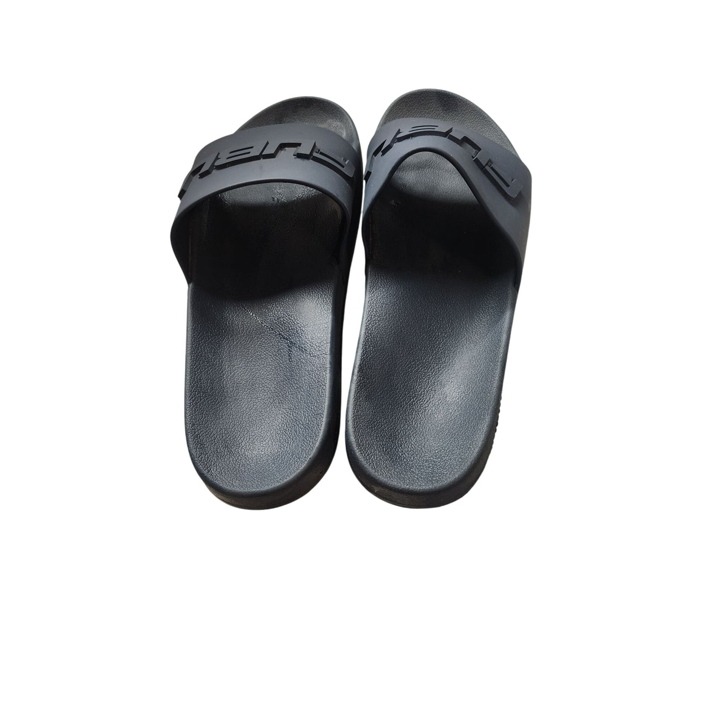 Fubu Black Slide Sandals For Men SIZE 12