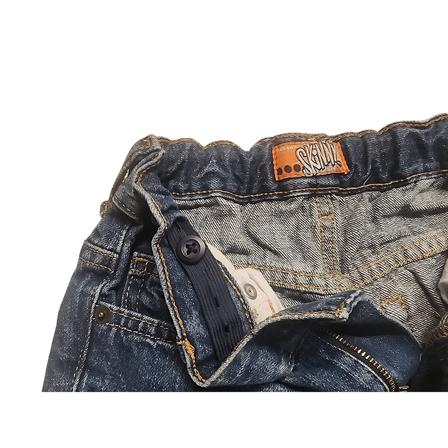 OLD NAVY Boys Adjustable Waist Skinny Jeans Size 8 Elastic Waistband