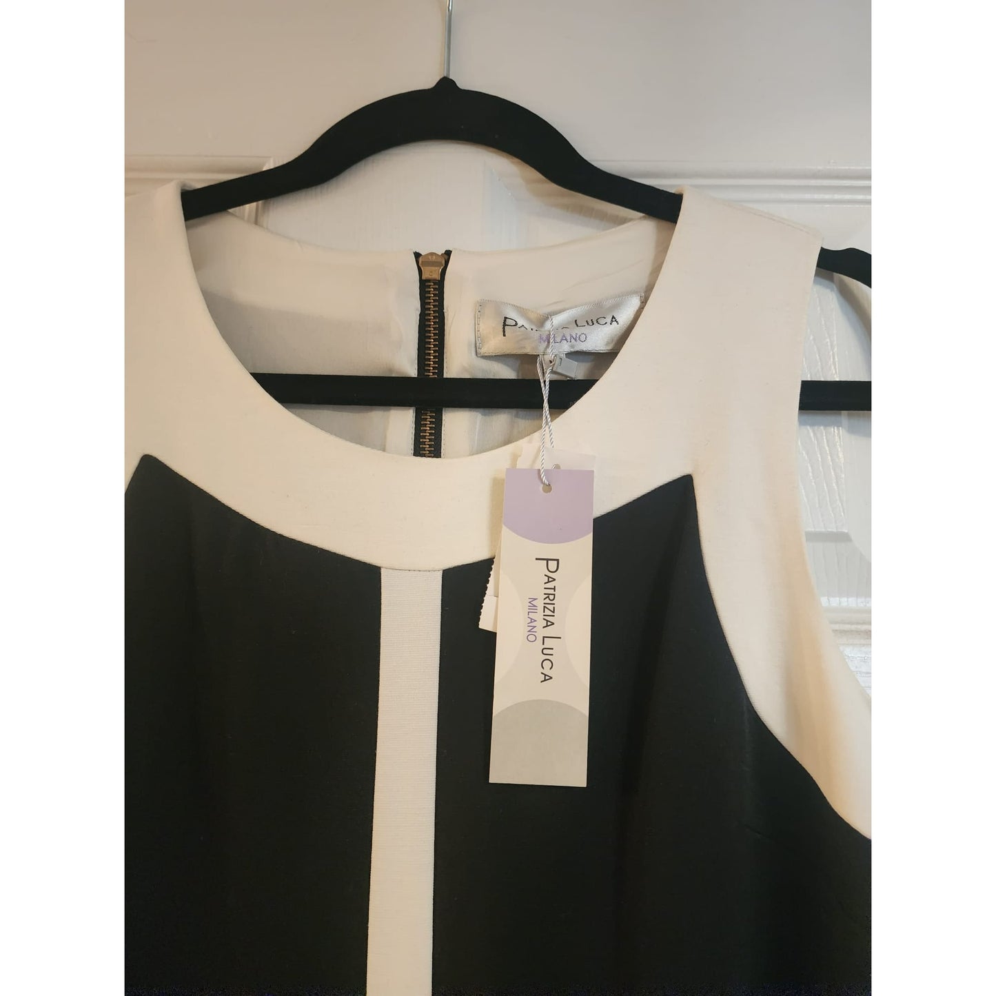 Patrizia Luca Milano Womens Colorblock Sleeveless Dress M