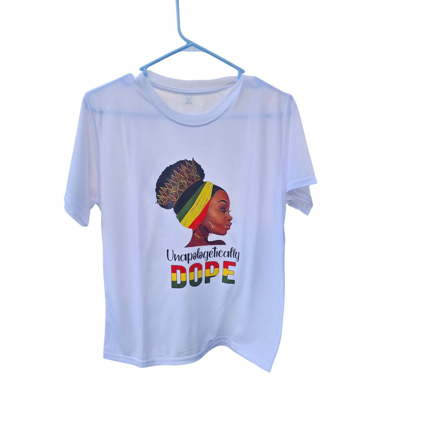 Unapologetically Dope Graphic WOMENS T-Shirt African American Pride White Tee Medium