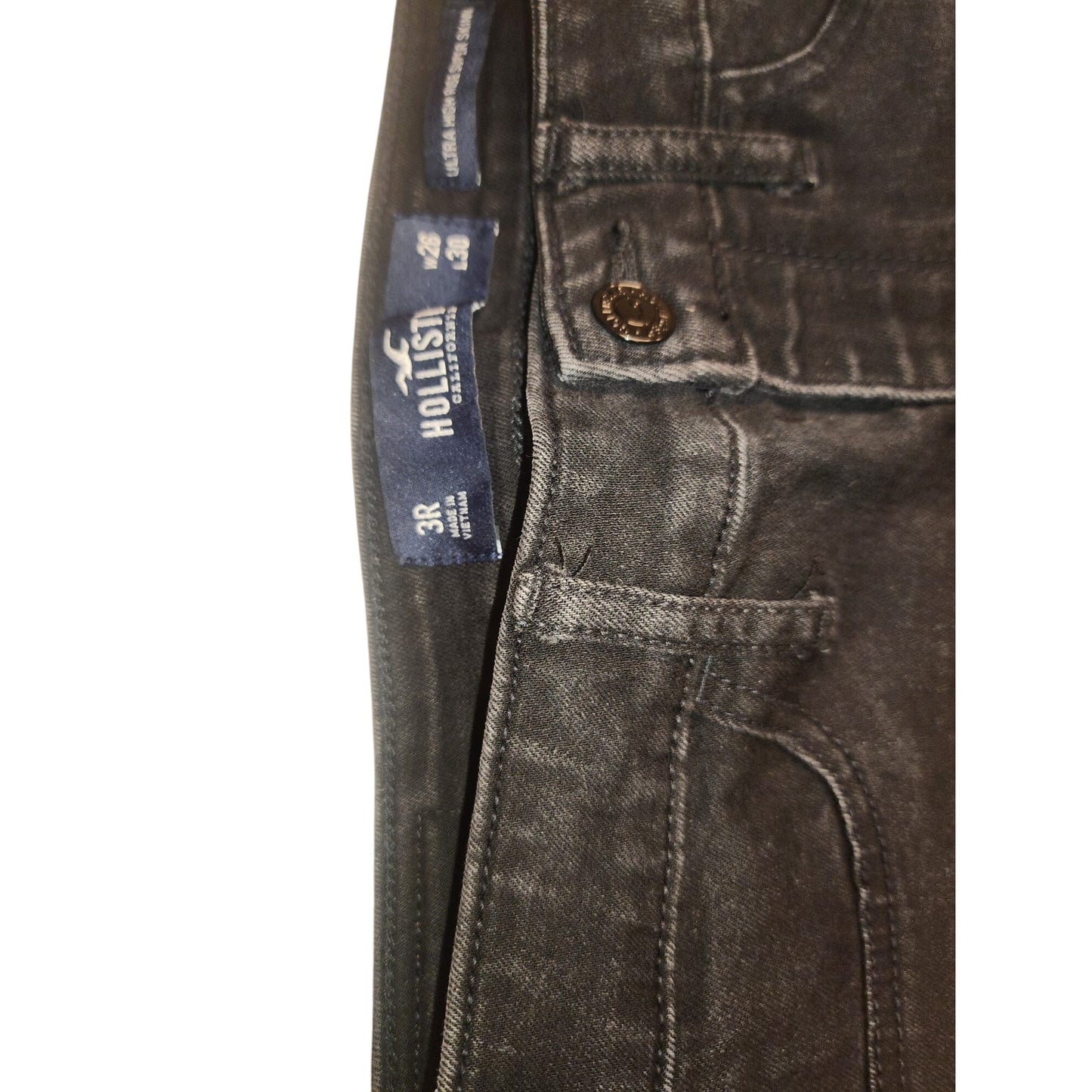 Hollister Ultra High Rise Super Skinny Jeans 3R Size Black denim jeans