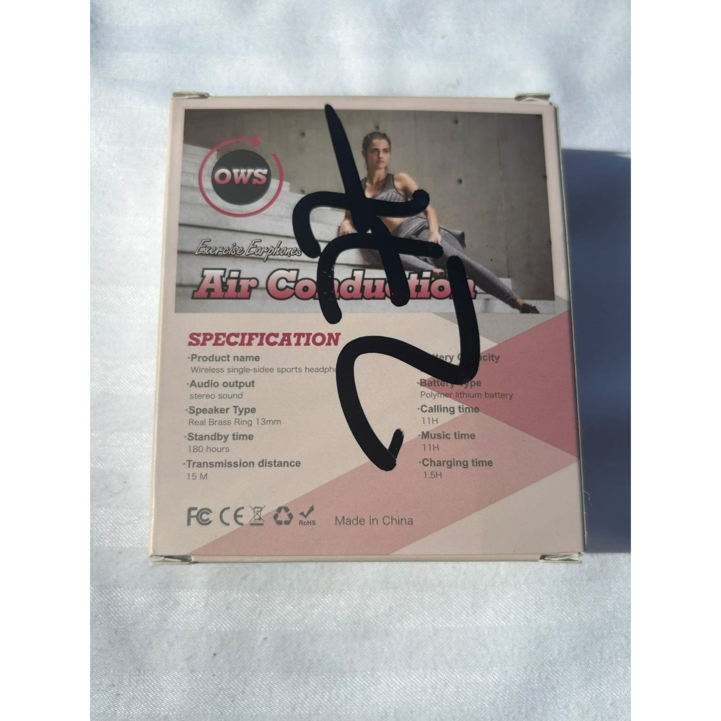 OWS Air Conduction Wireless Bluetooth 5.3 Earphone – Single-Side Sport Headset