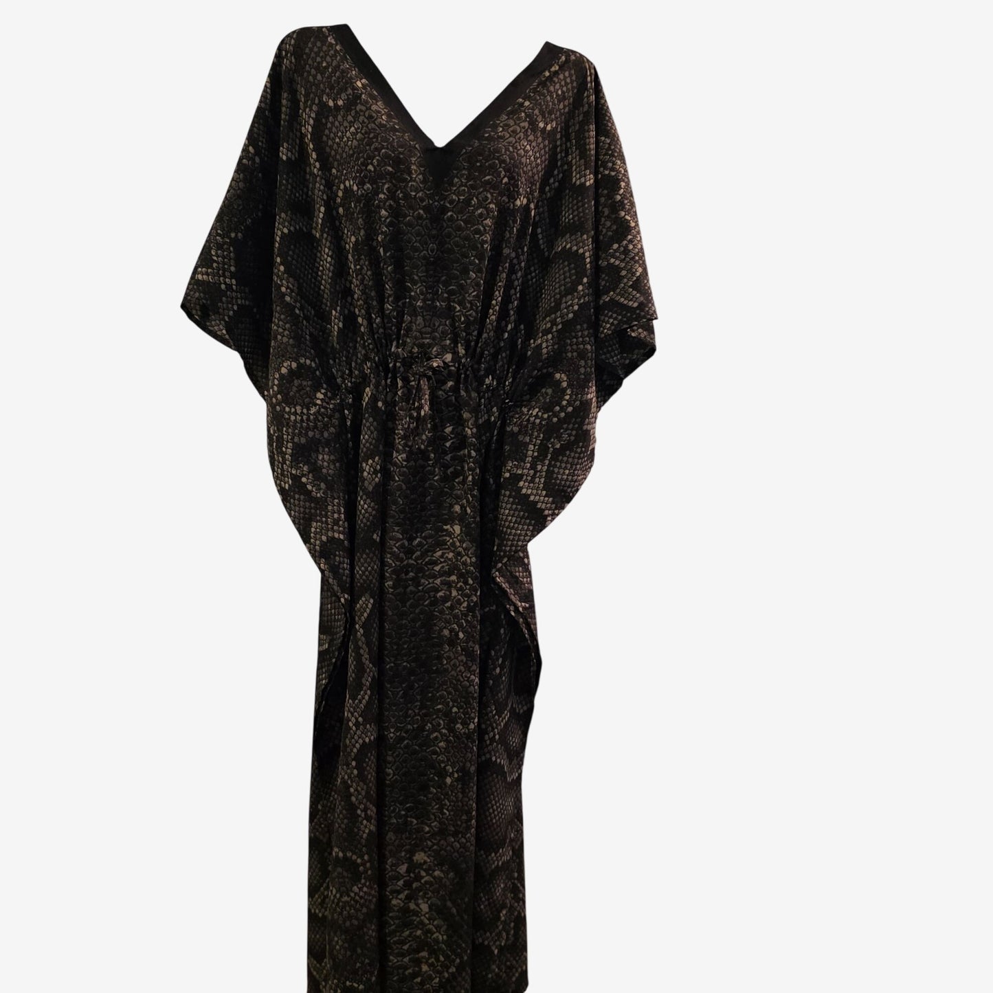 Womens Boho Kaftan Dress Flowy Resort Lounge Caftan Cover Up Snake Print