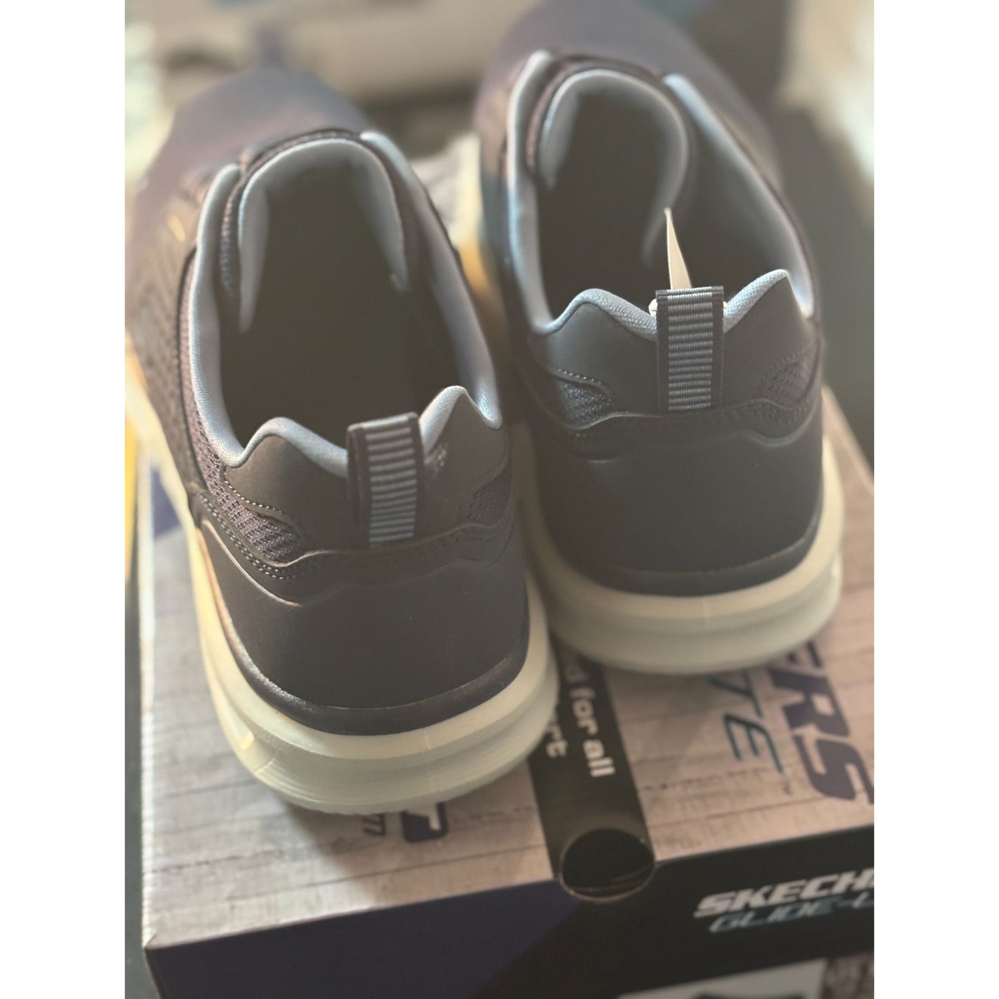 Skechers Mens Classic Fit Navy Sneakers With Memory Foam