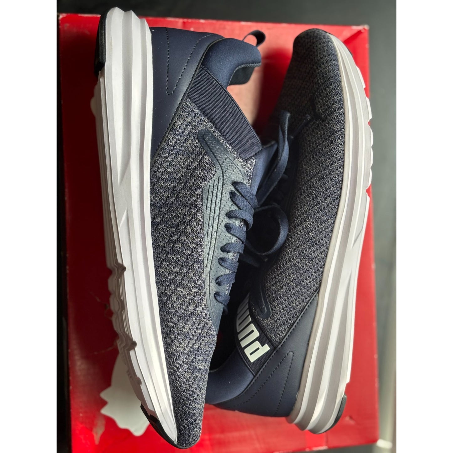Puma Size 11 Enzo 2 Knit Mens Navy/White