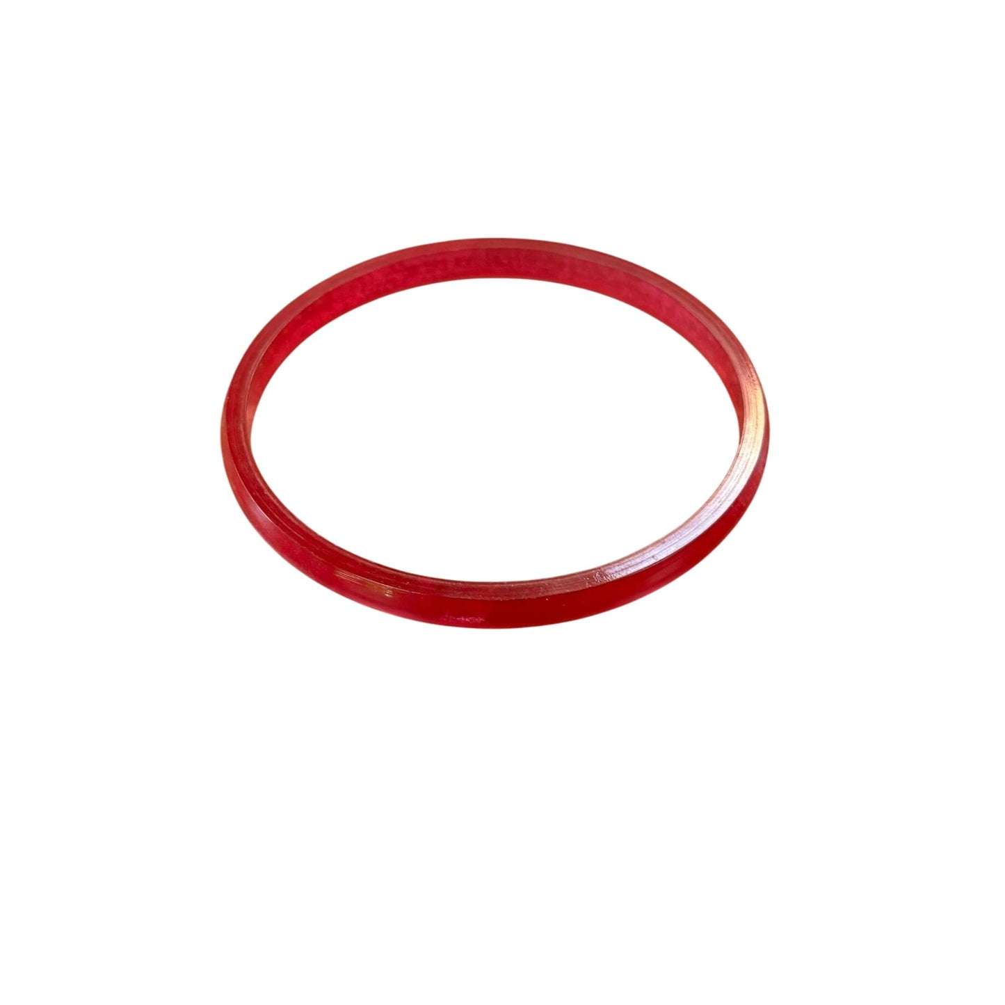 Vintage Red Acrylic Bangle Bracelet
