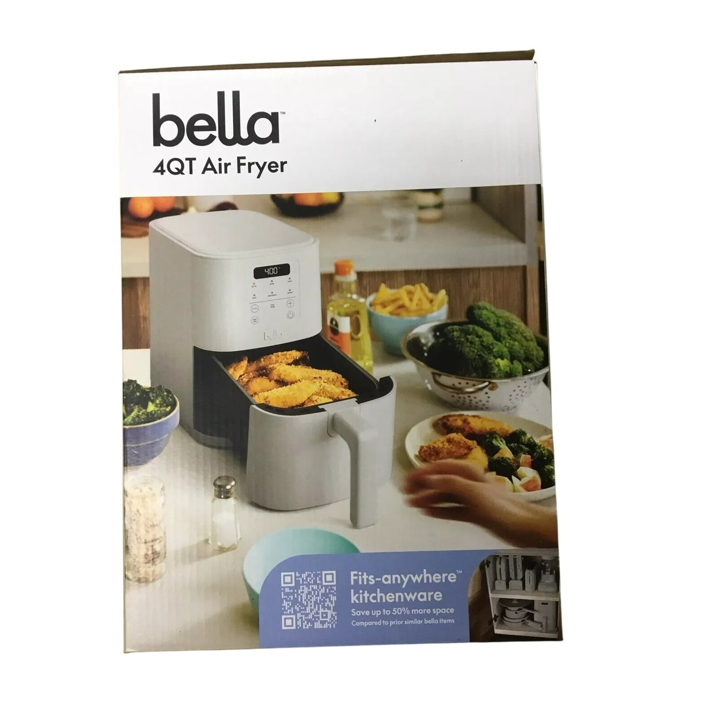 bella 4qt Slim Air Fryer, Oatmilk