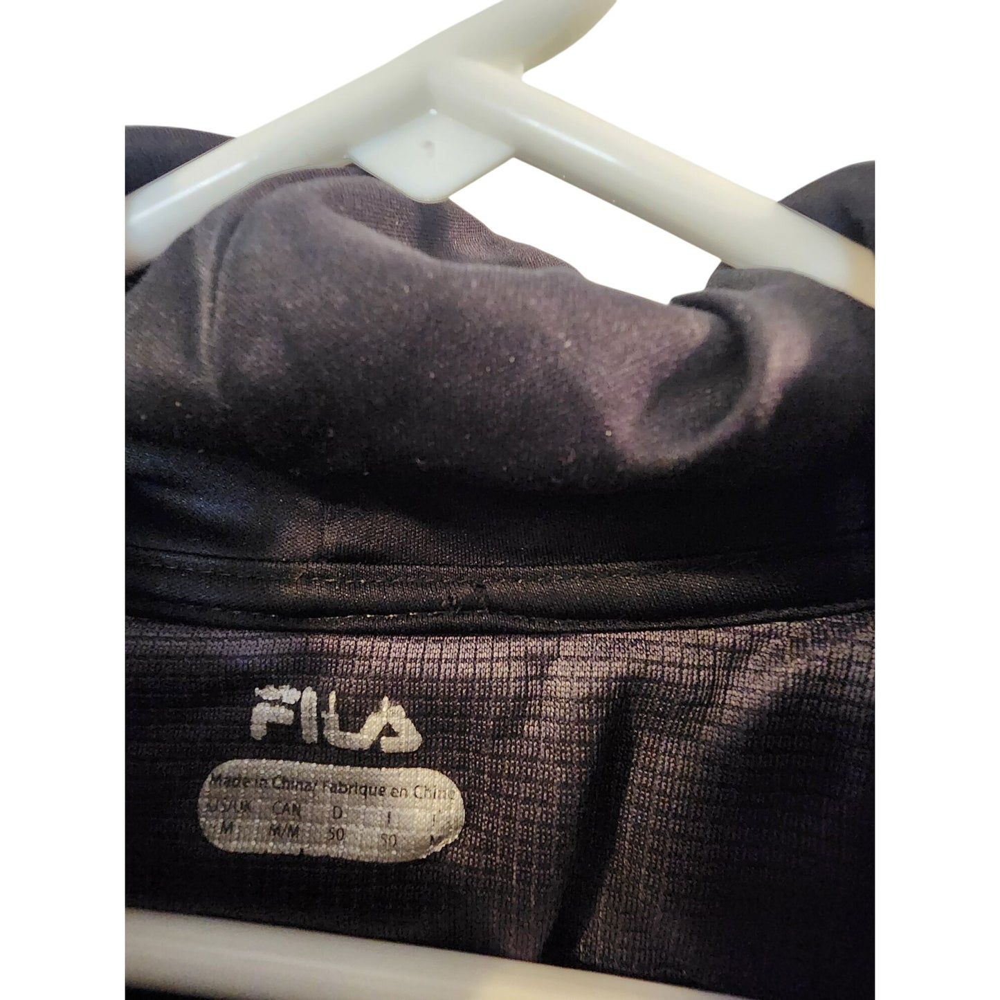 Fila Mens Black Hoodie Size S.