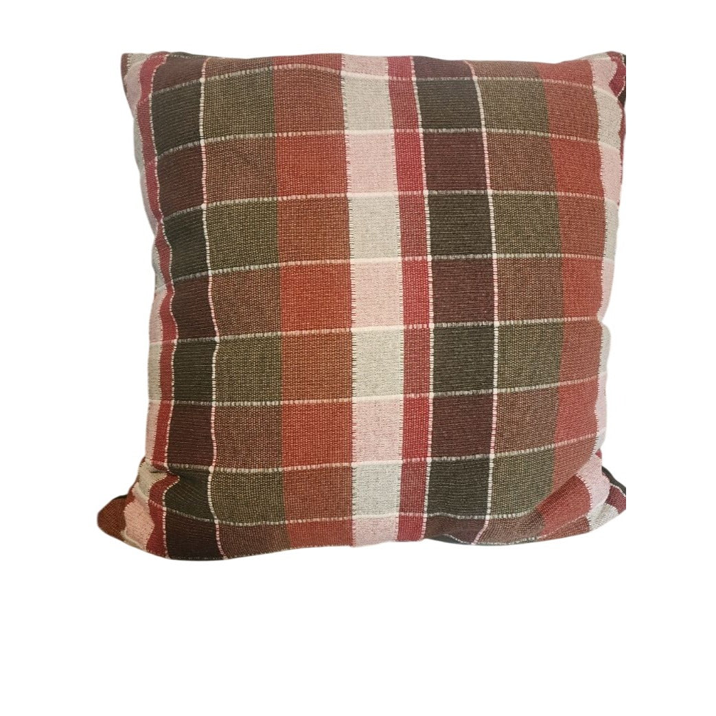Threshold™ designed with Studio McGee 24"x24" Woven Plaid Throw Pillow Red/Green/Cream