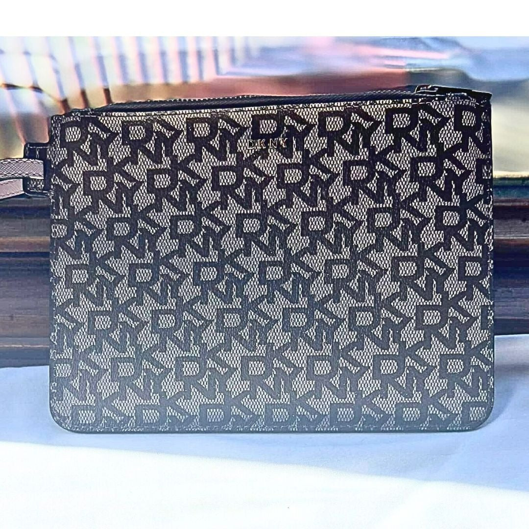 DKNY Wristlet Logo Pattern