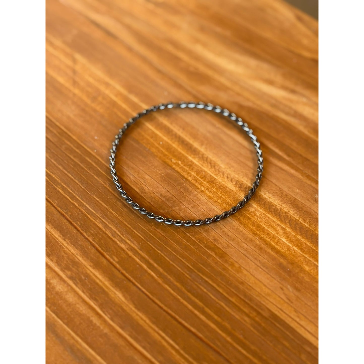 Twist Rope Silver Wrist Bracelet