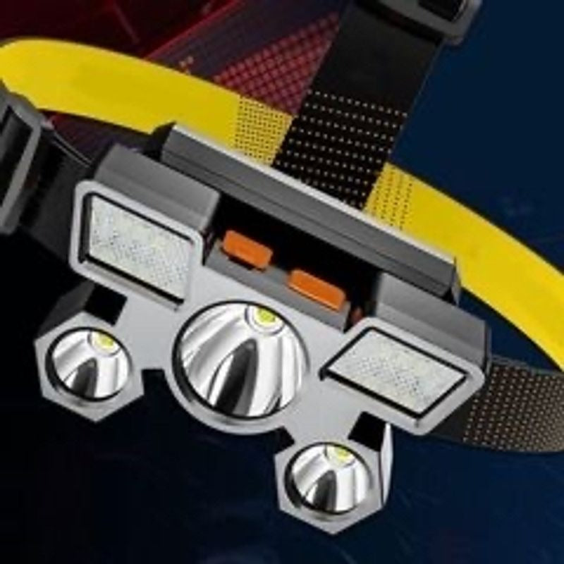 Rechargeable LED Headlamp With 5-Core Ultra Bright Lighting & Adjustable Strap