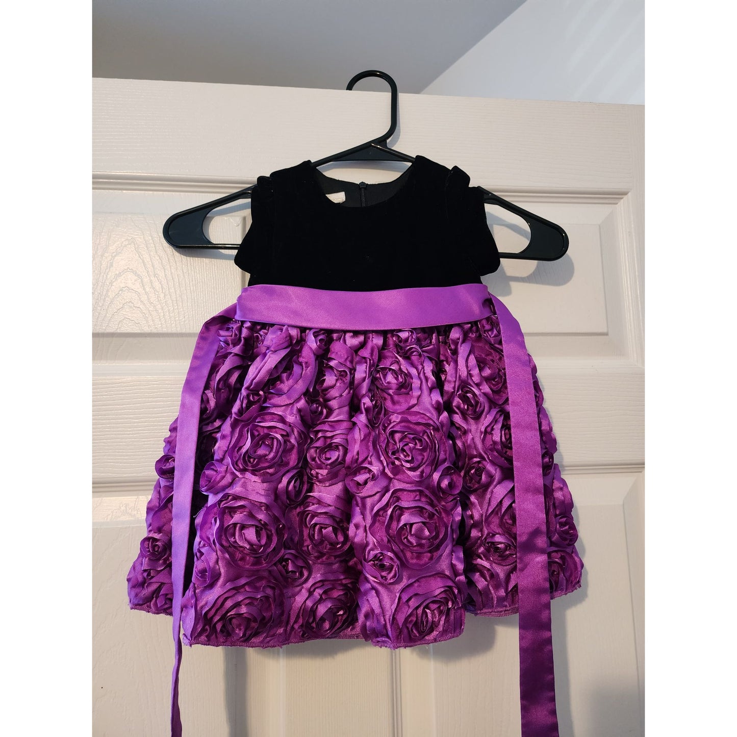 Rare Editions & Bonnie Jean Toddler Dresses - Purple Rosette 24M & Blue Tulle 2T Elegant Formal Wear