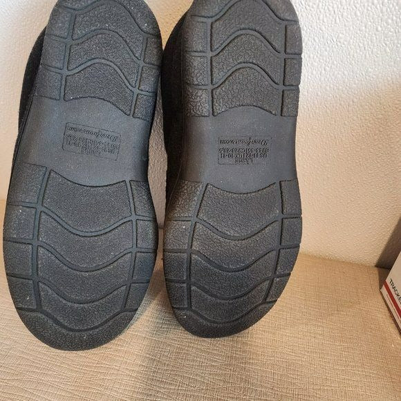 Dearfoams Men's Clog Style Memory Foam Slippers Wool Blend L