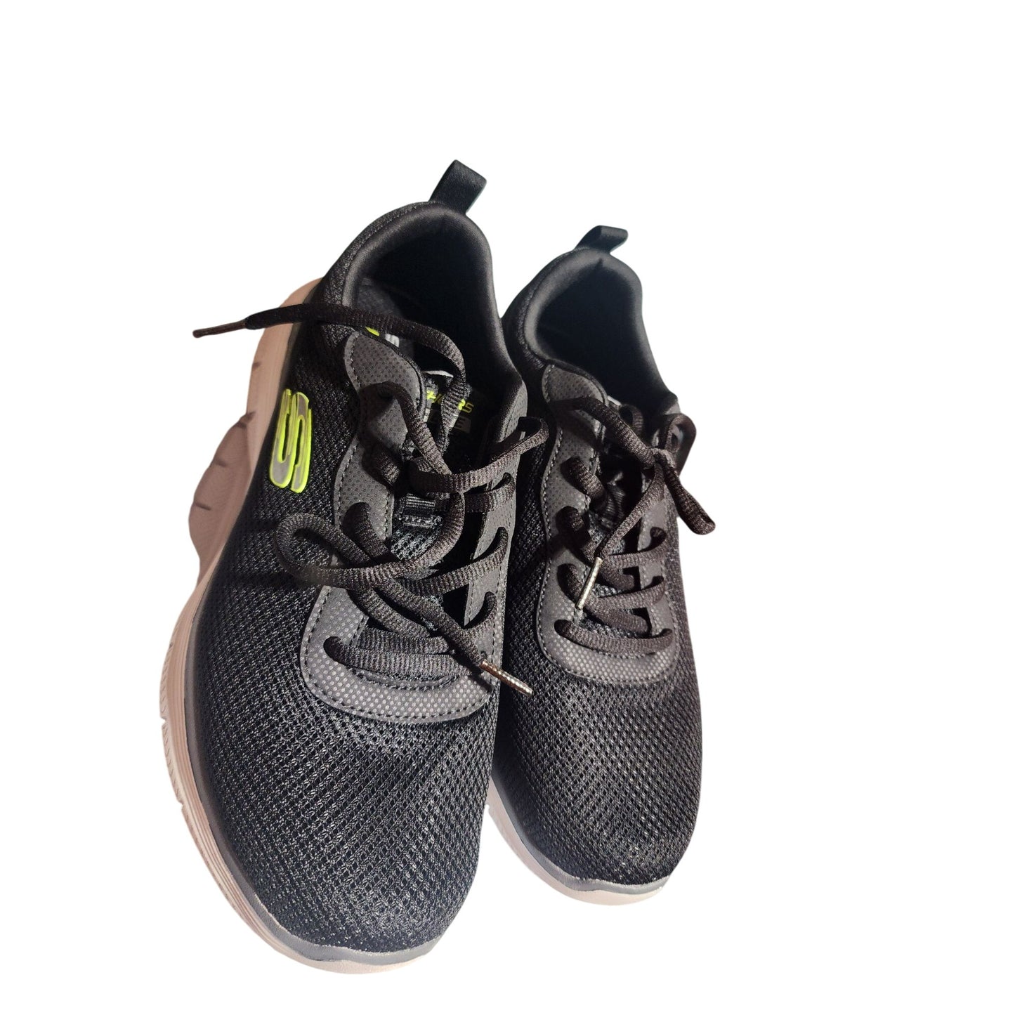 Skechers Mens Black Mesh Lace-Up Athletic Shoes With Memory Foam 9