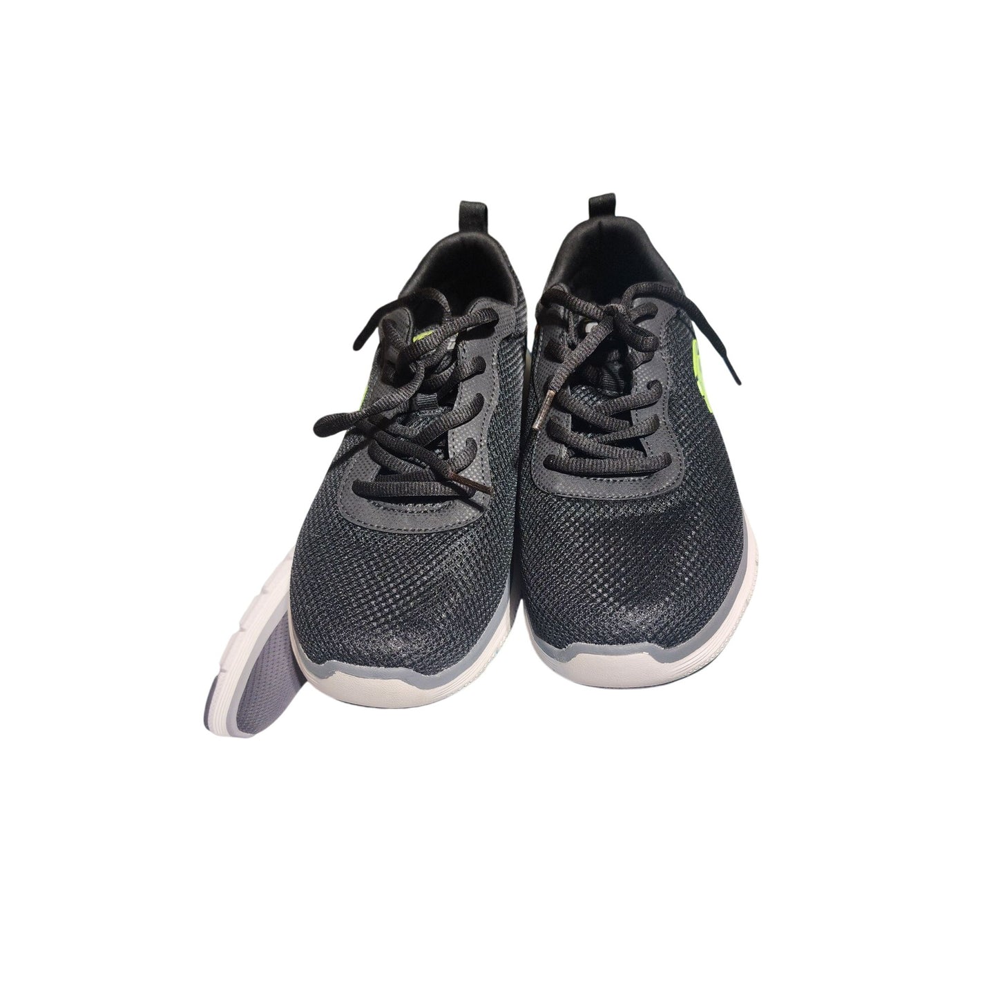 Skechers Mens Black Mesh Lace-Up Athletic Shoes With Memory Foam 9