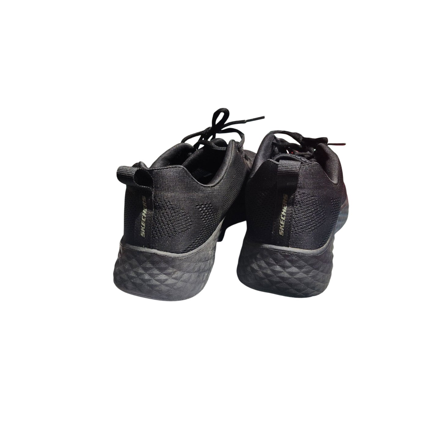 Skechers Mens Black Mesh Lace-Up Athletic Shoes With Memory Foam 9