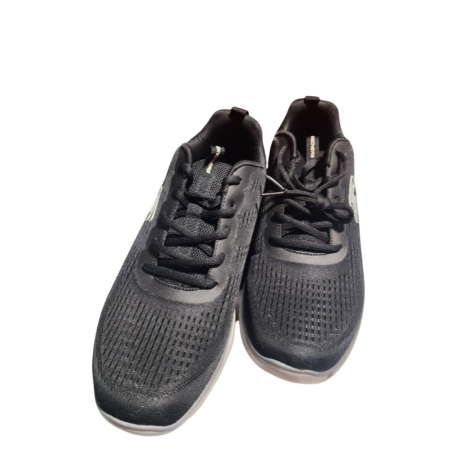 Skechers Mens Black Mesh Lace-Up Athletic Shoes With Memory Foam 9
