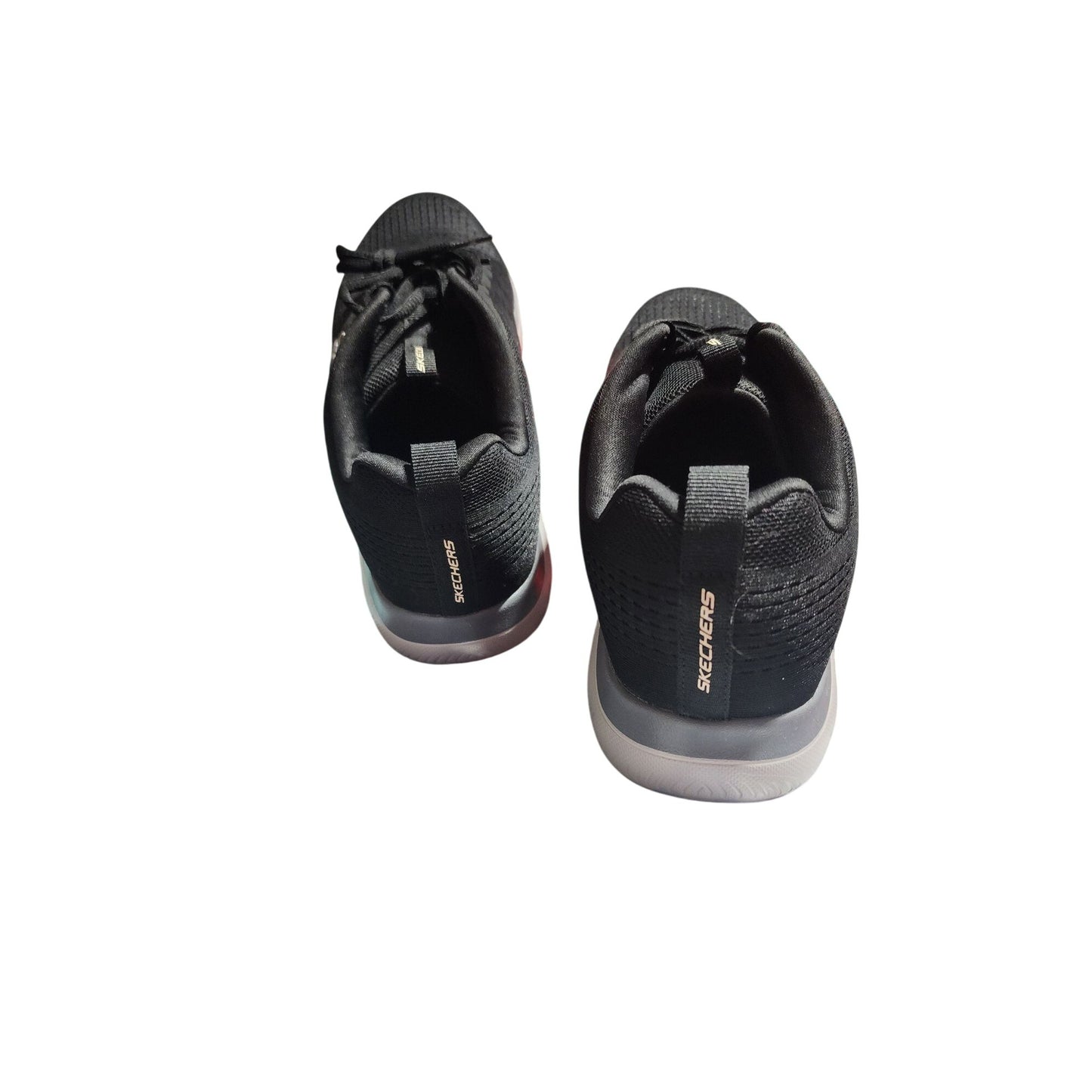 Skechers Mens Black Mesh Lace-Up Athletic Shoes With Memory Foam 9