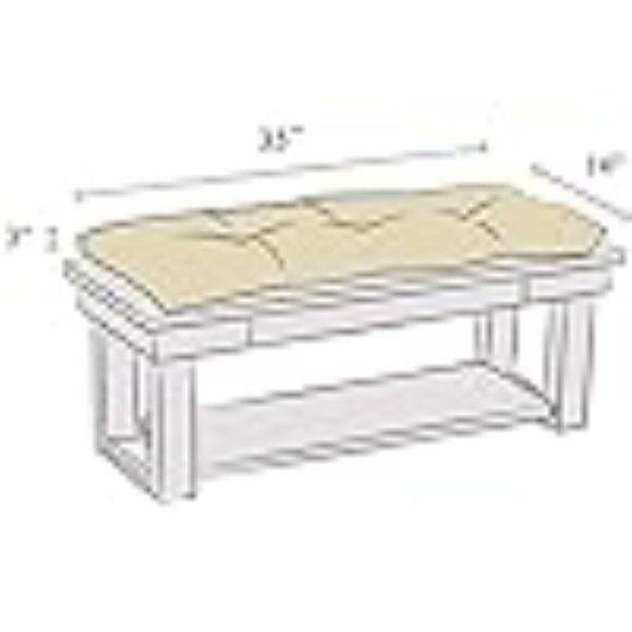 Klear Vu Tufted Omega Universal Bench Cushion