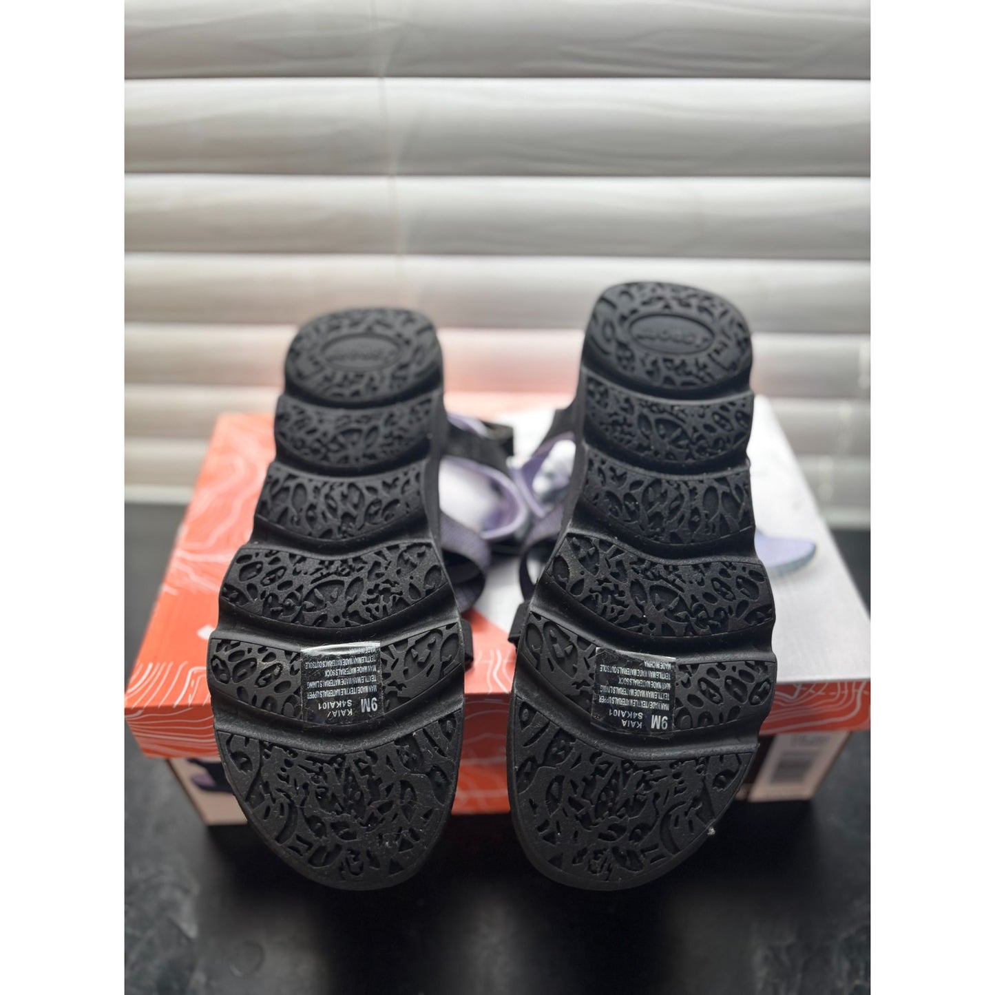 J Sport Kaia Ladies Black & Purple Sandals With Comfortable Contoured Soles