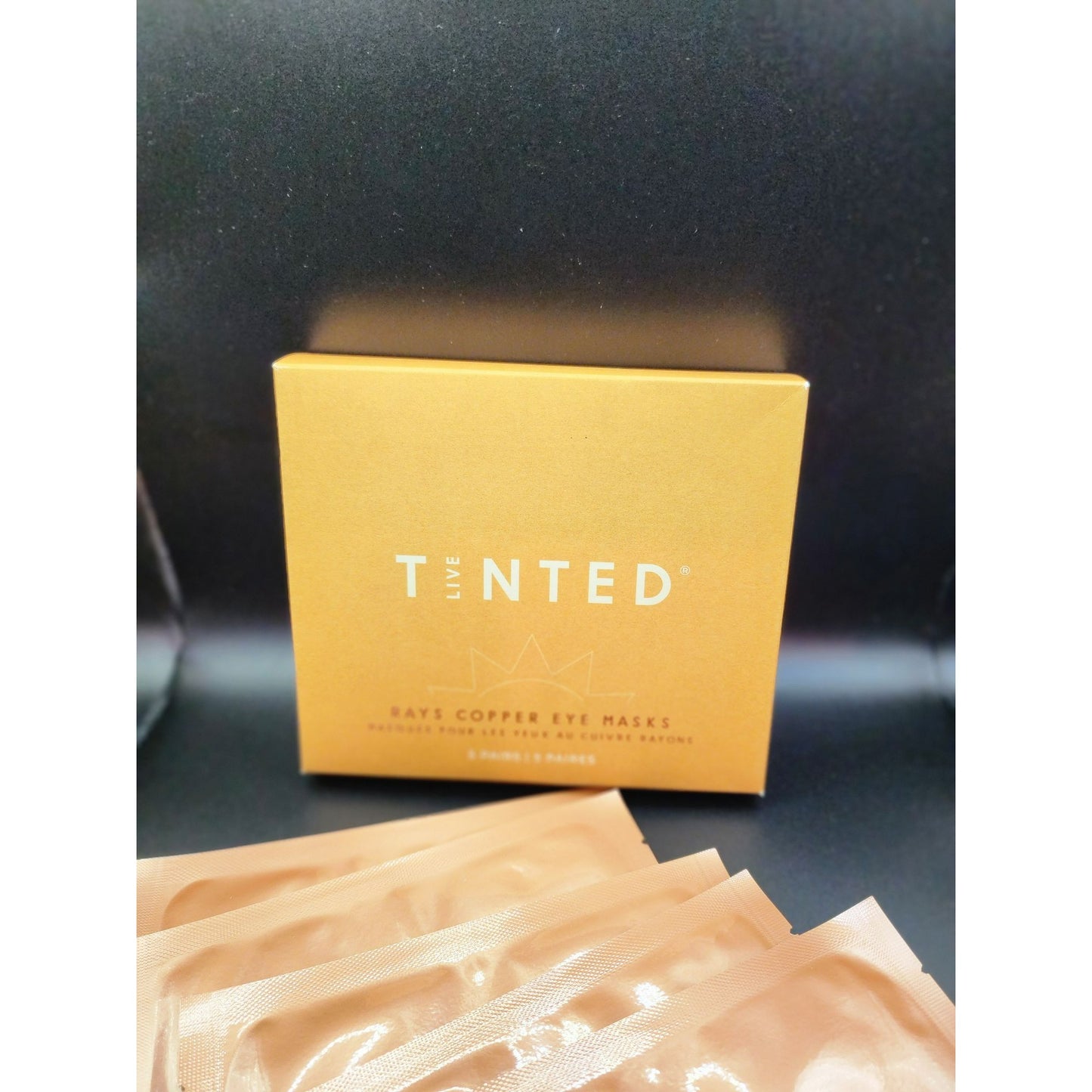 Live Tinted Rays Copper Eye Masks Hydrating Under Eye Patches For Brightening & Soothing 5 Pairs skincare