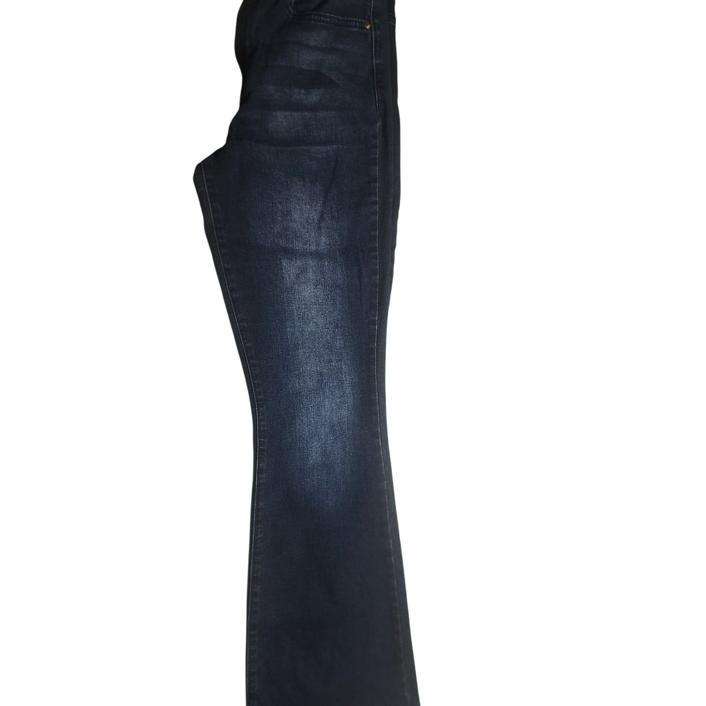 YMI Womens Flared Kids Jeans Size 7 Cotton Blend Dark Wash Denim Made In USA