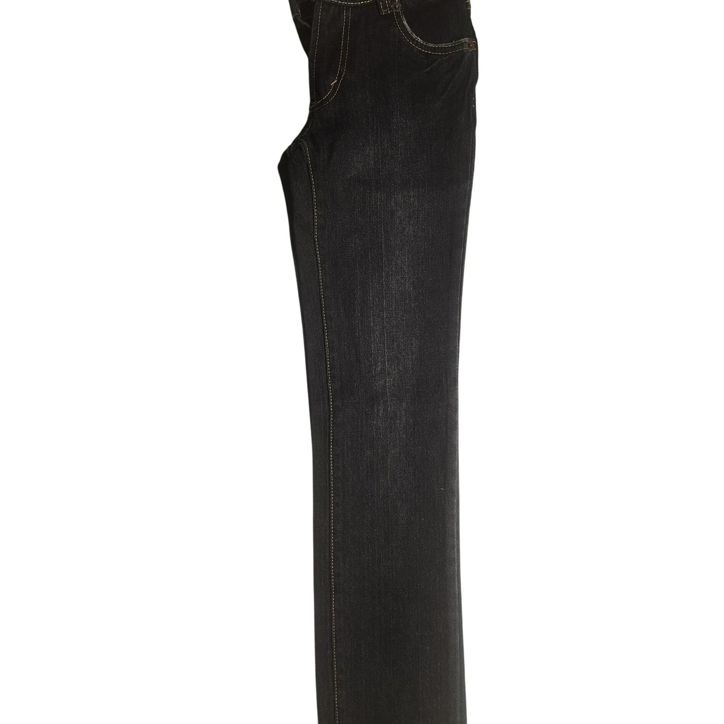 YMI Womens Flared Kids Jeans Size 7 Cotton Blend Dark Wash Denim Made In USA