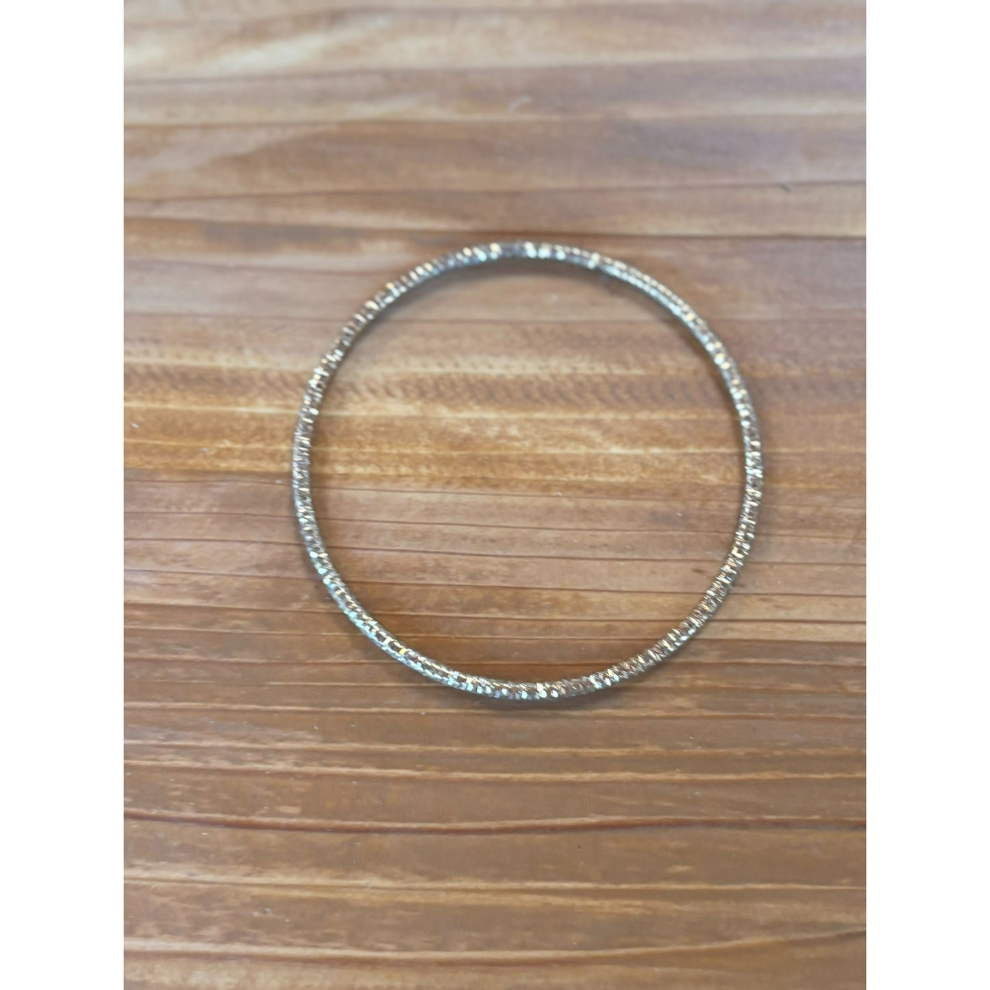 Gold-Tone Textured Slim Bangle Bracelet