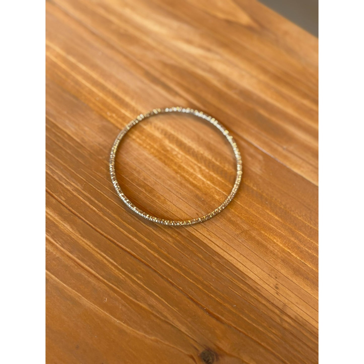 Gold-Tone Textured Slim Bangle Bracelet