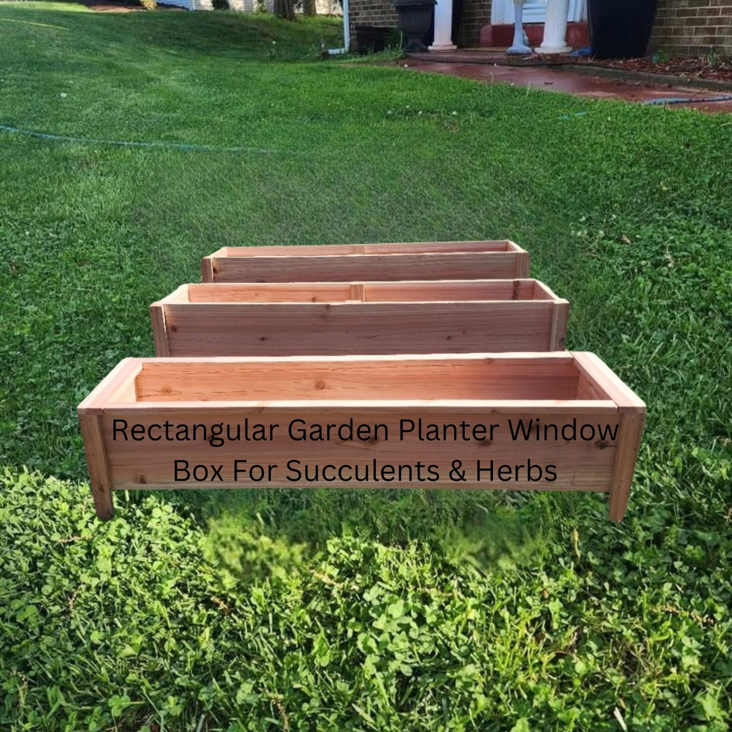 Handcrafted Cedar wood Planter Box – Rustic & Durable Garden Decor 🌿✨