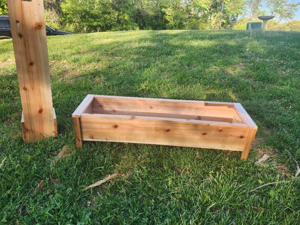Handcrafted Cedar wood Planter Box – Rustic & Durable Garden Decor 🌿✨