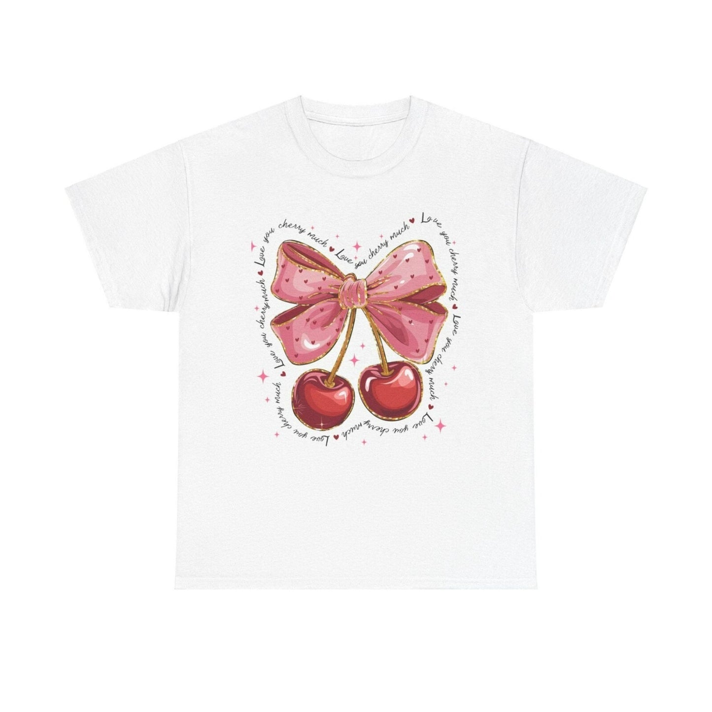 Valentine Cherries Tee Love WOMENS T-Shirt Gift Shirt Valentines Day Top