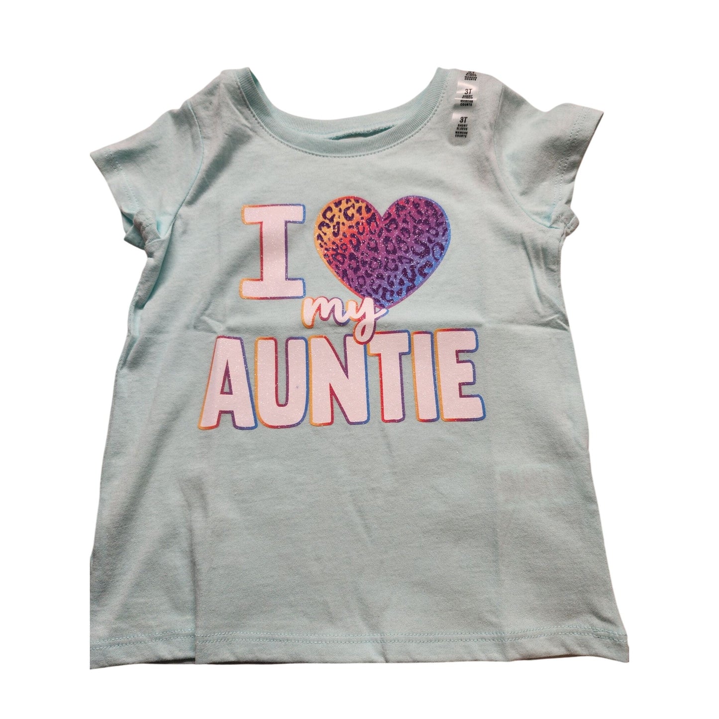 Baby And Toddler Girls Love My Auntie Graphic Tee - blue