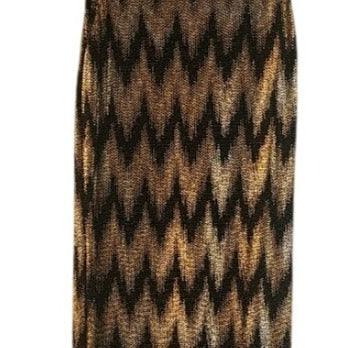 Metallic Zigzag Pattern Jumpsuit With Spaghetti Straps & Low Back Design