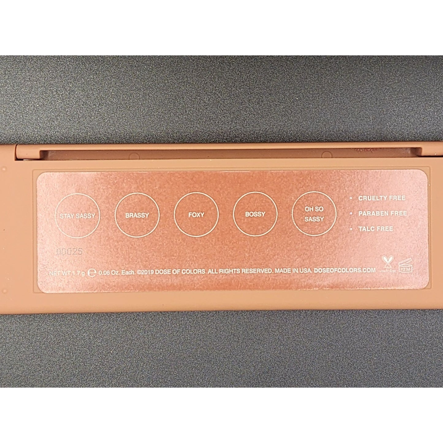 Dose of Colors Sassy Siennas Eyeshadow Palette 5 Warm Peachy-Neutral Tones