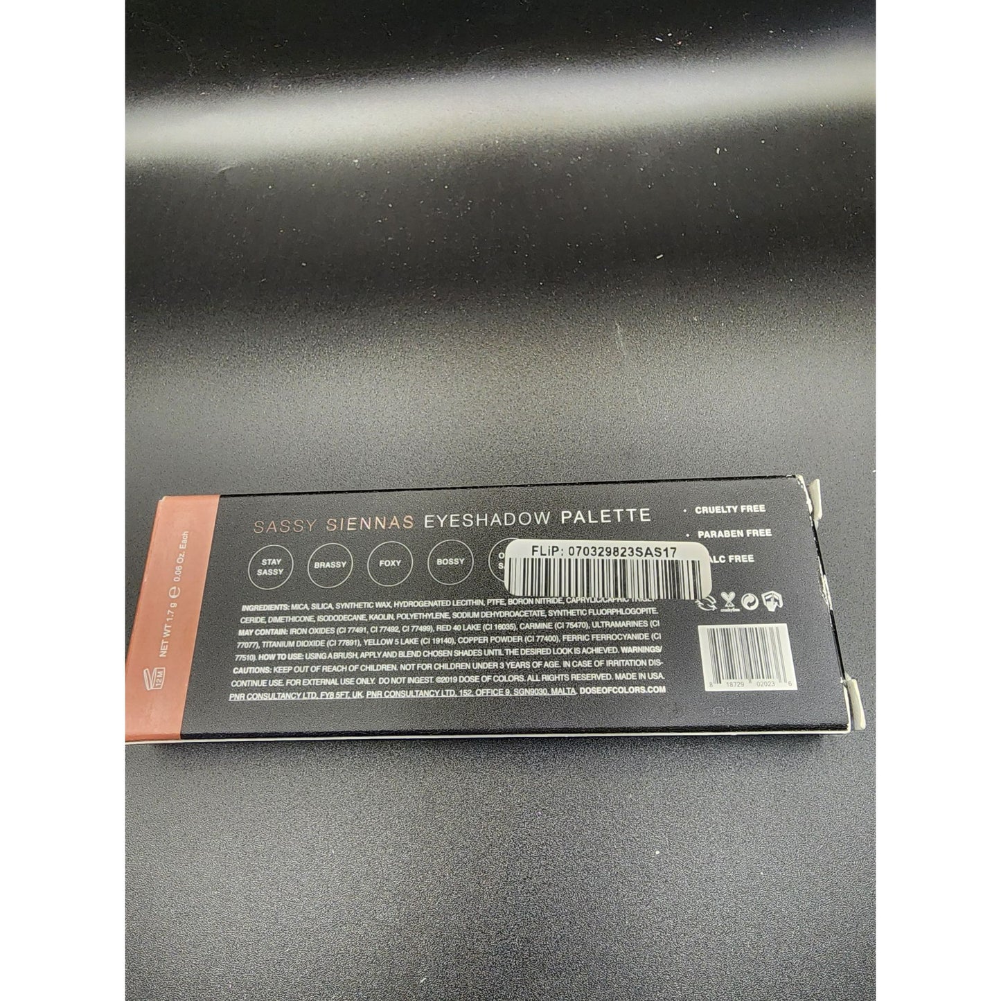 Dose of Colors Sassy Siennas Eyeshadow Palette 5 Warm Peachy-Neutral Tones