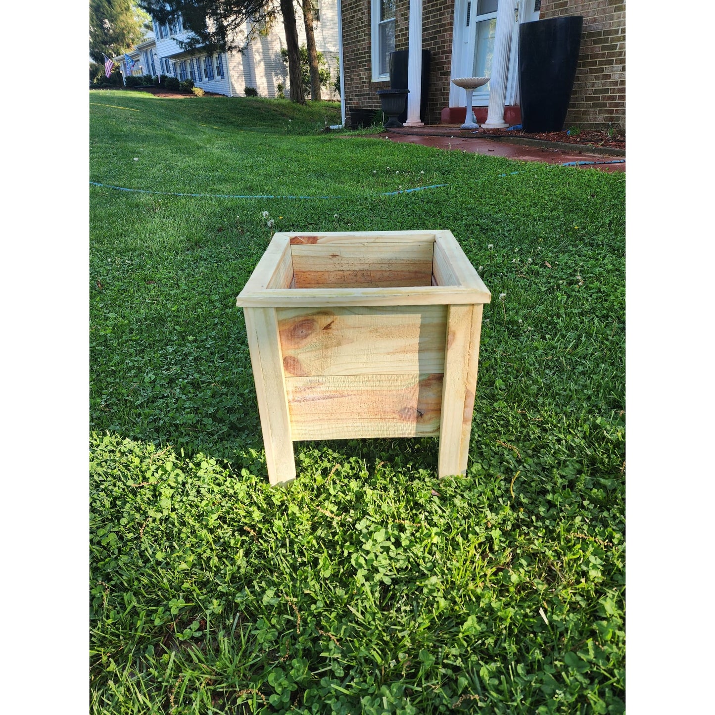 Square Lipped Wooden Garden Planter
