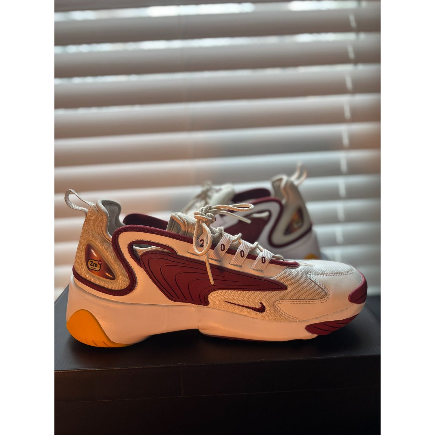 Nike Zoom 2K Mens Size 10.5 White/Red/Yellow Athletic Sneakers