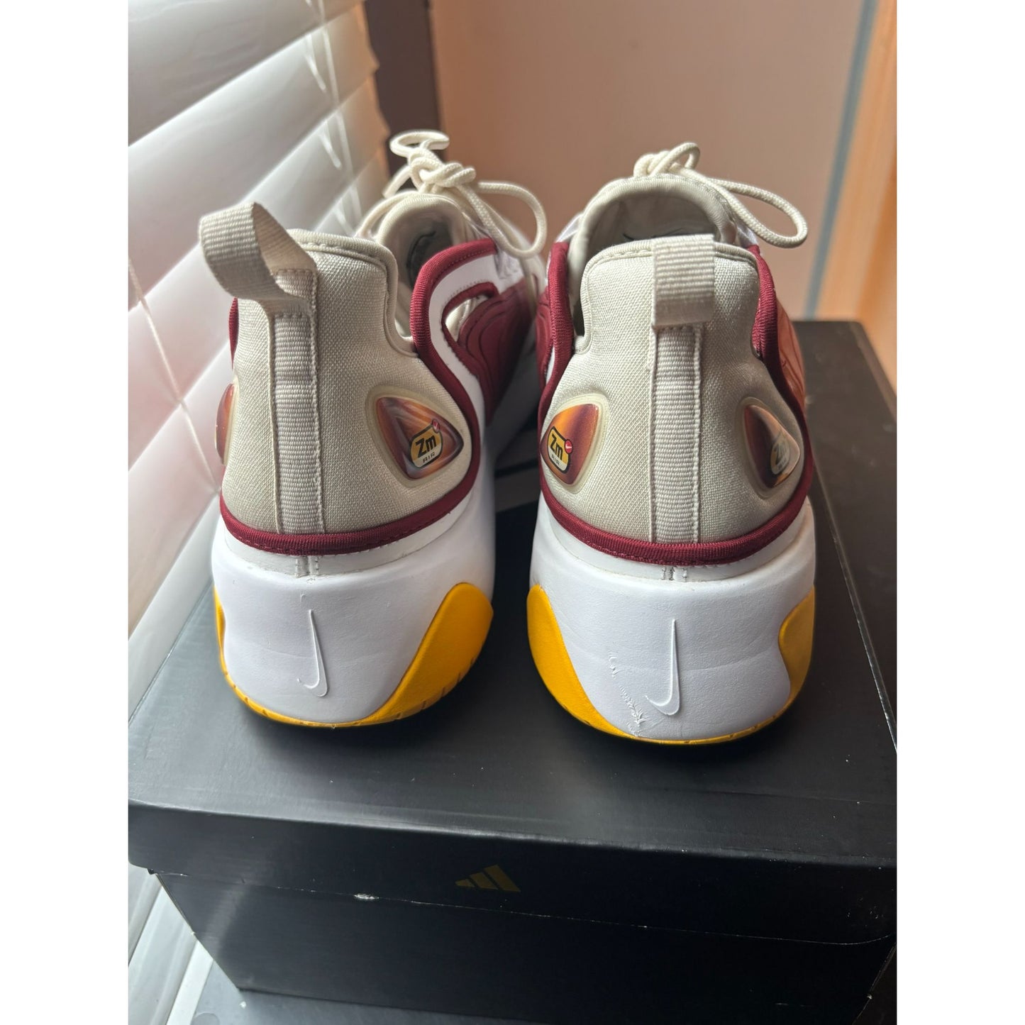 Nike Zoom 2K Mens Size 10.5 White/Red/Yellow Athletic Sneakers